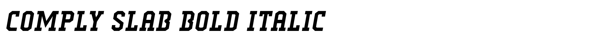 Comply Slab Bold Italic image